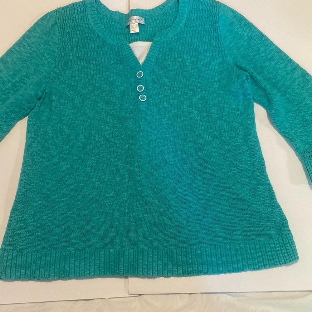 Gorgeous aquamarine Christopher & Banks sweater